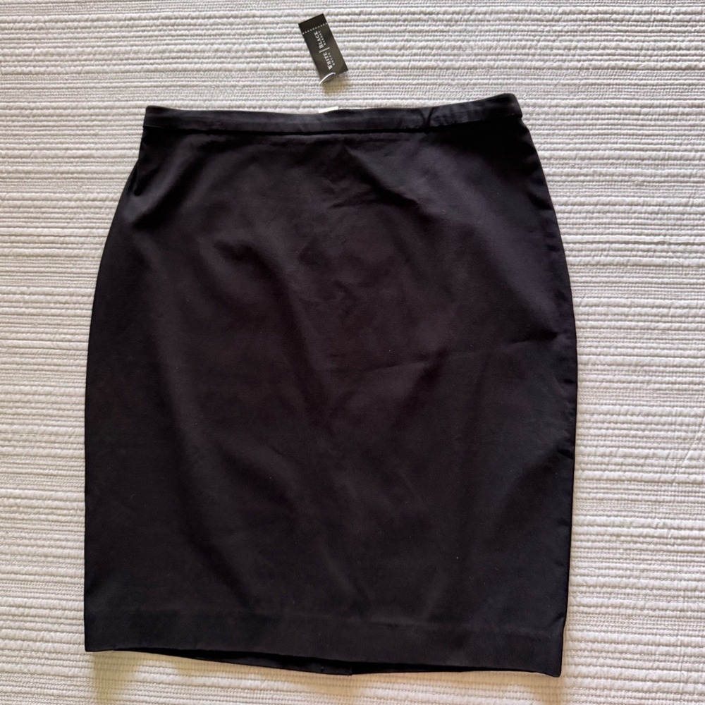 NWT White House Black Market Women's Office Black Pencil Skirt Size 8